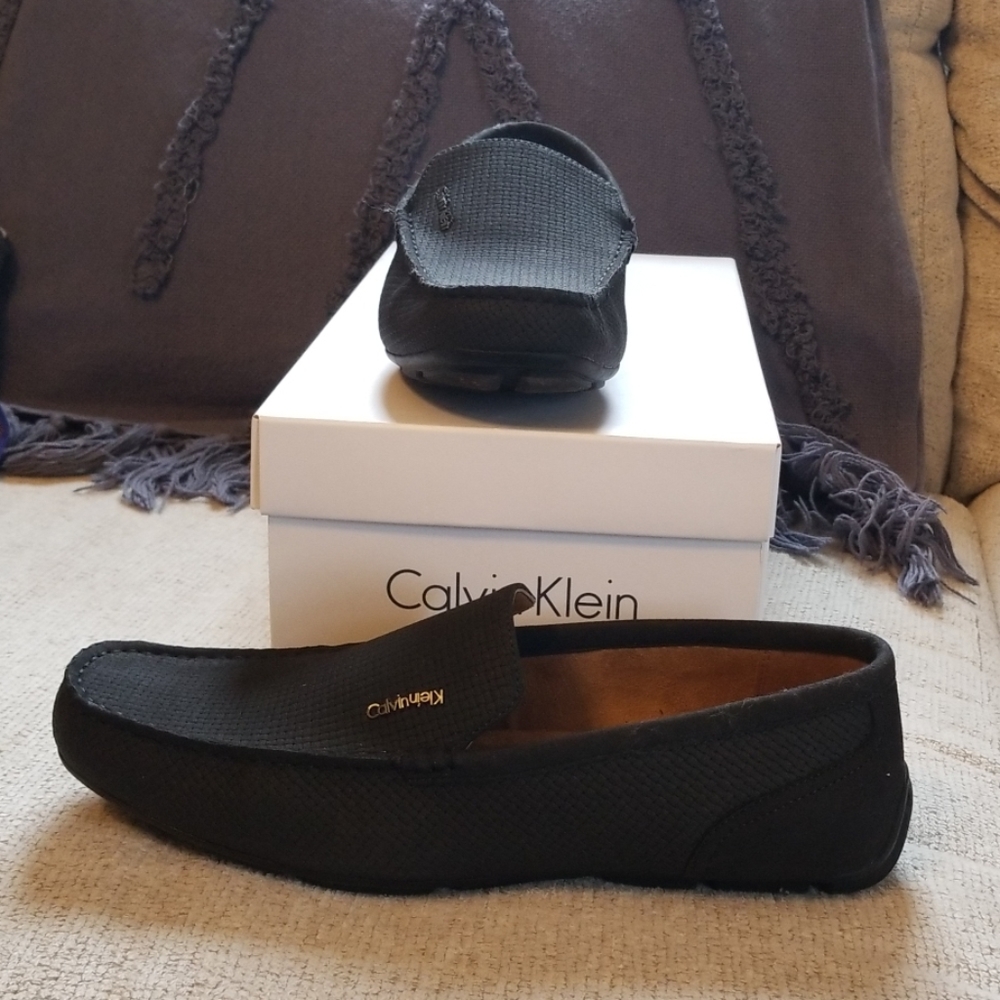 Mens Calvin Klein Manny Nubuck Smooth Black